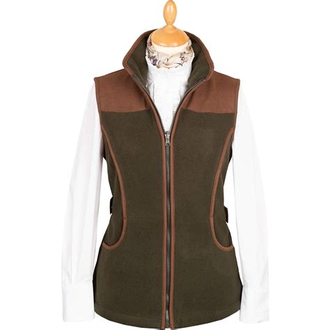 Green Fleece Shooting Gilet Ladies Country Clothing Cordings