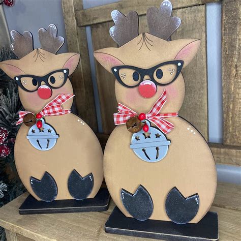 Nerdy Reindeer Shelf Sitter Etsy