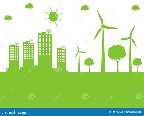 Green Cities Help The World With Eco Friendly Concept Ideasvector