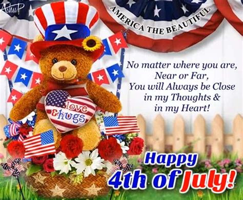 Love And Warm Hugs On Fourth Of Juy Free Happy Fourth Of July Ecards 123 Greetings