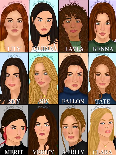 Many Different Types Of Women S Hair And Their Name On The Side Of Them