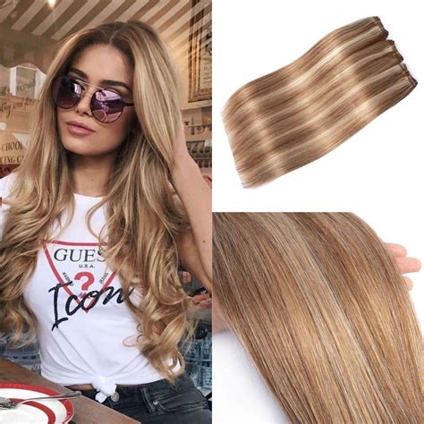 Piano Color Human Hair Extensions 27 Mixed With 613 Virgin Brazilian