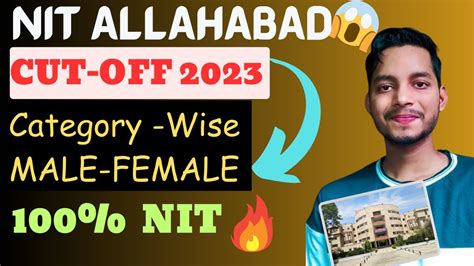 NIT ALLAHABAD CUT OFF 2023 EXPECTED Category Wise Male Female100