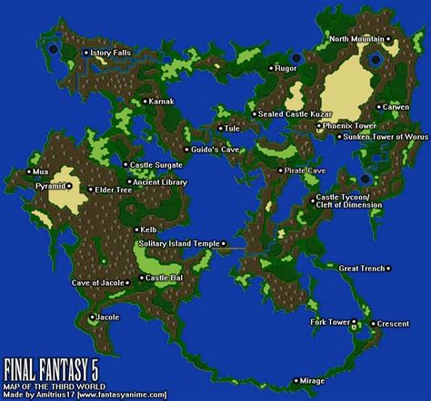 Ff5 World Map | World Map Gray