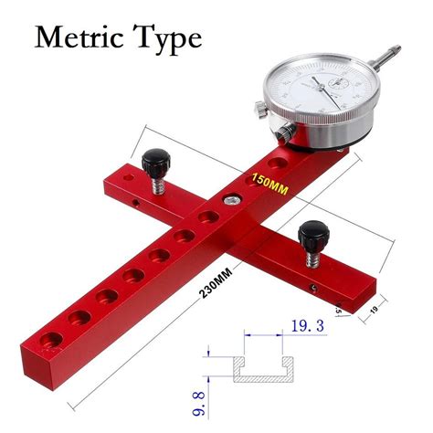 Table Saw Dial Indicator 0 01in Accuracy Adjustable Gauge Corrector