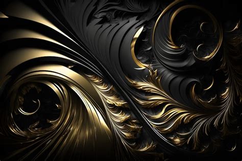 Premium Photo Black And Gold Wallpaper With A Black And Gold Background