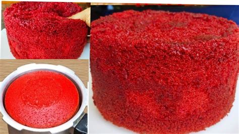 Red Velvet Cake Recipe In Pressure Cookerbasic Red Velvet Sponge Cakecooker Cakered Velvet