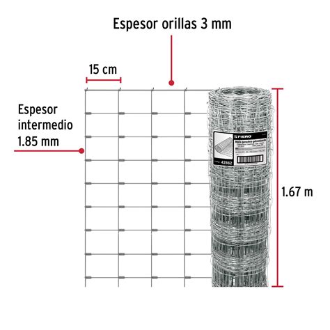 42862 MAGA 50X16 TRUPER Fiero Rollo Malla Borreguera 1 67m X 50m