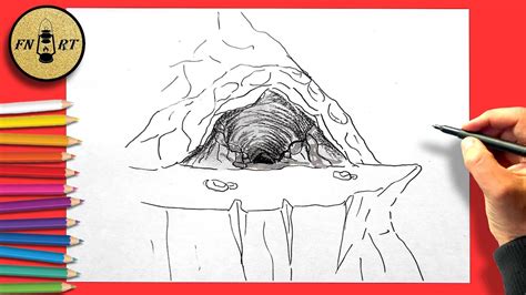 How To Draw A Cave Easy Step By Step Youtube