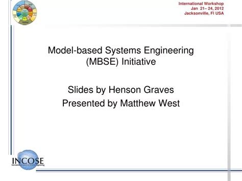 Ppt Model Based Systems Engineering Mbse Initiative Powerpoint