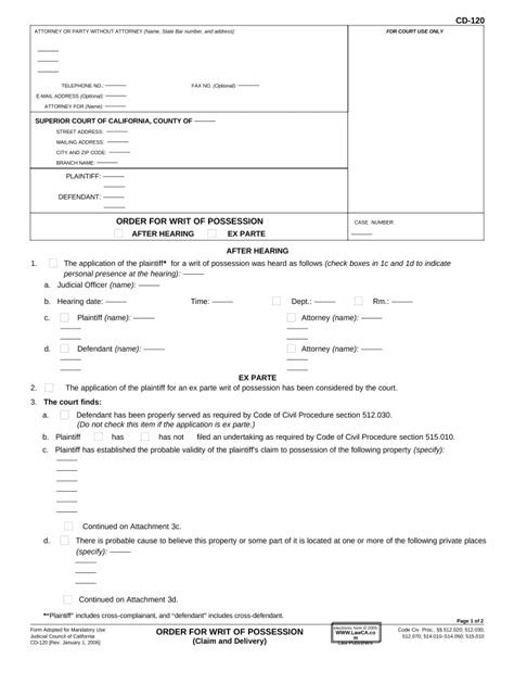 Writ Possession Form Fill Out Sign Online DocHub