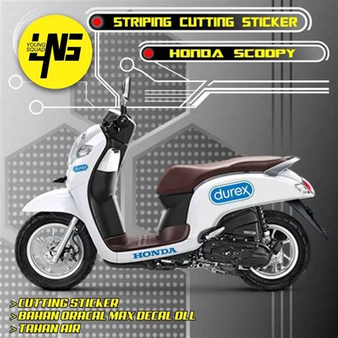 Cutting Sticker Lisvariasi Motor Honda Scoopyvariasi Sticker Striping