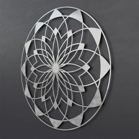 Lotus Mandala 3d Metal Wall Art 36w X 36h X 025d Arte And Metal