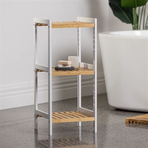 Bathroom Furniture Solace Tier Bamboo Bathroom Shelf