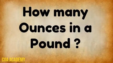 How Many Ounces In A Pound 1 Pound How Many Ounces How Many Ounces In One Pound Youtube