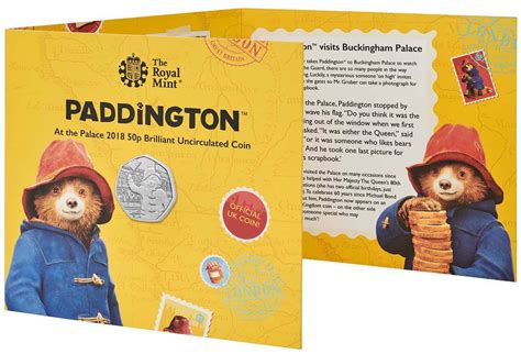 Uk 2018 50p Celebrating The 60th Anniversary Of Paddington At The