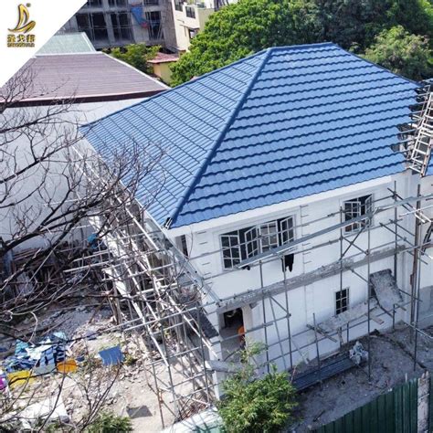 Construction Material High Alu Zinc Roof Tile 50 Years Lifespan Stone