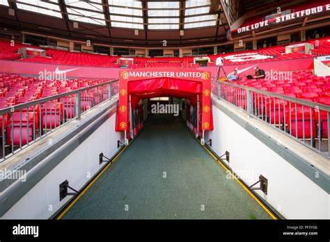 Inside Old Trafford. Home of Manchester United Football Club Stock ...