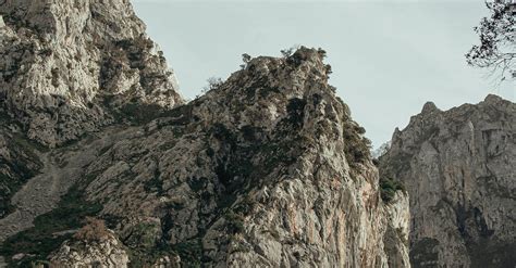 Rocky Ravine With Mountains On Cloudy Day · Free Stock Photo