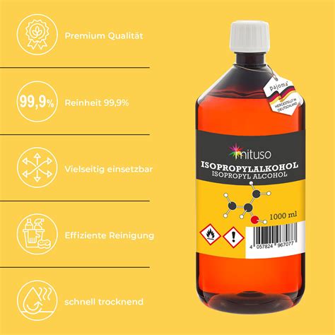 Isopropylalkohol Ml Rein Reinigungsalkohol Isopropanol Ipa