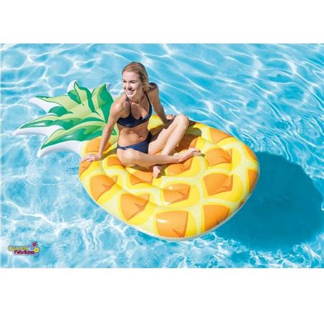 İntex 58761 Ananas Desenli Şişme Deniz Havuz Yatağı Ada 216x124 Cm