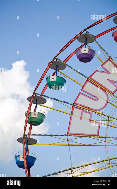 Colourful Ferris Wheel Carriages Stock Photo Alamy