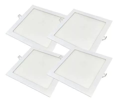 Pack X 4 Panel Led Embutir 18w Cuadrado Neutro Macroled 220v MercadoLibre