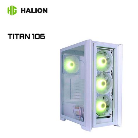 CASE HALION TITAN 106 VIDRIO TEMPLADO RGB WHITE