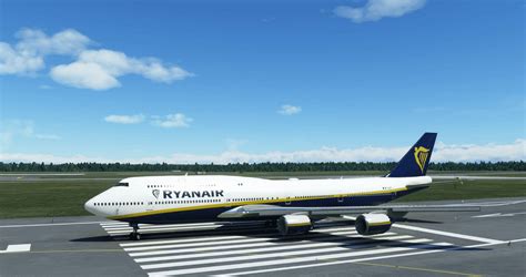 Boeing 747-8i Ryanair 4K [No mirroring] v1.0 - MSFS2020 Liveries Mod