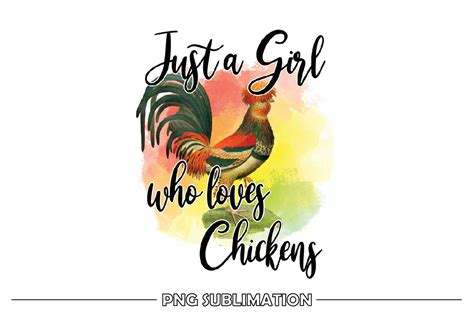 Girl Who Loves Chickens Sublimation Graphic By Smart Crafter · Creative