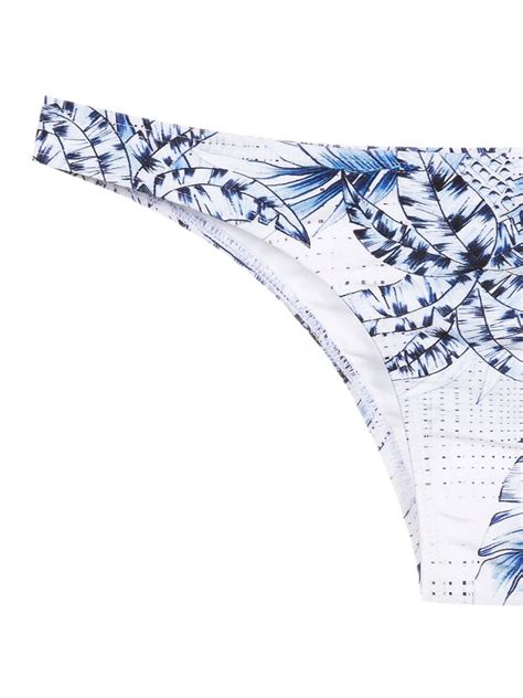 Lygia And Nanny Palm Tree Print Bikini Bottoms Blue Farfetch Uk