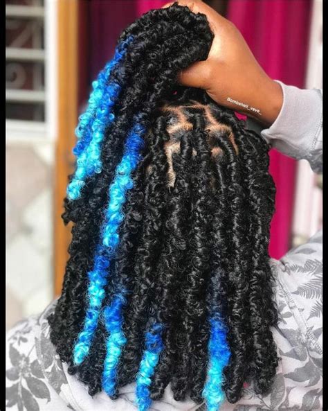 blue ombre butterfly locs | Black hair tribe