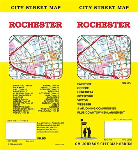 Rochester New York Street Map Gm Johnson Maps