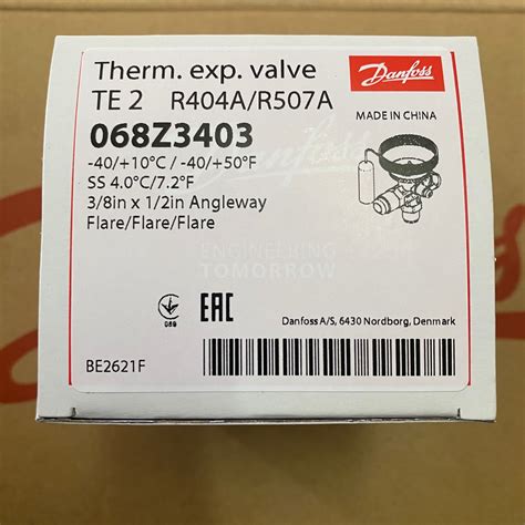 Danfoss 068Z3403 Thermostatic Expansion Valve TE 2 R404A R507A