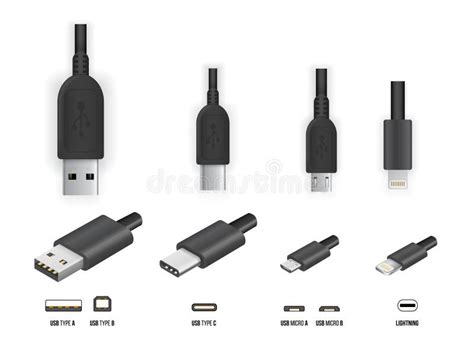 USB весь тип иллюстрация вектора. иллюстрации насчитывающей технология ...