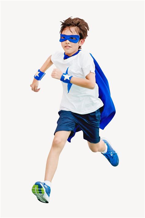 Boy playing superhero, isolated image | Premium Photo - rawpixel