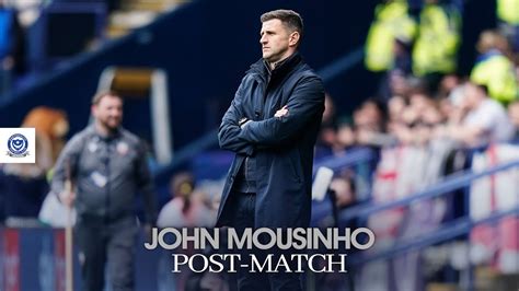 John Mousinho Post Match Bolton Wanderers Pompey Youtube