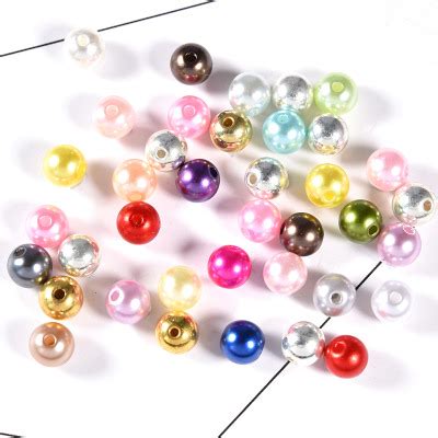 Abs Plastic Half Round Pearls