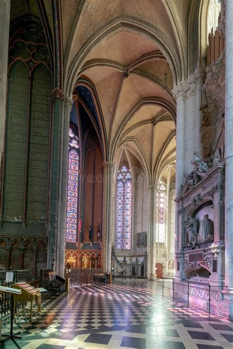 View Of The Ambulatory In The 13th Century Gothic Architecture Amiens