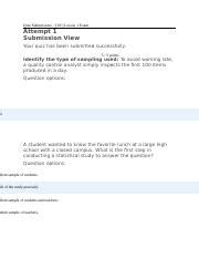 Statistical Analysis I Quiz 1 Docx Quiz Submissions 01 Lesson 1
