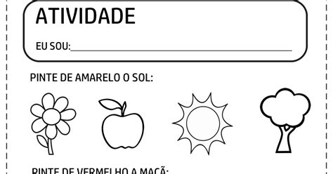 ATIVIDADE PRONTA CORES A Arte De Ensinar E Aprender