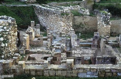 Tunisia Carthage Archaeological Site Punic Ruins On Byrsa Hill