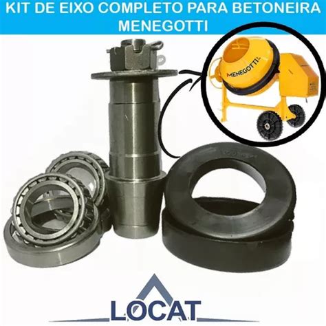 Kit Eixo Central Do Tambor Da Betoneira Menegotti L