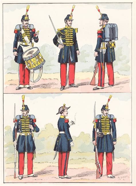 French Imperial Guard Voltigeurs 1860 From Hector Larges Le Costume