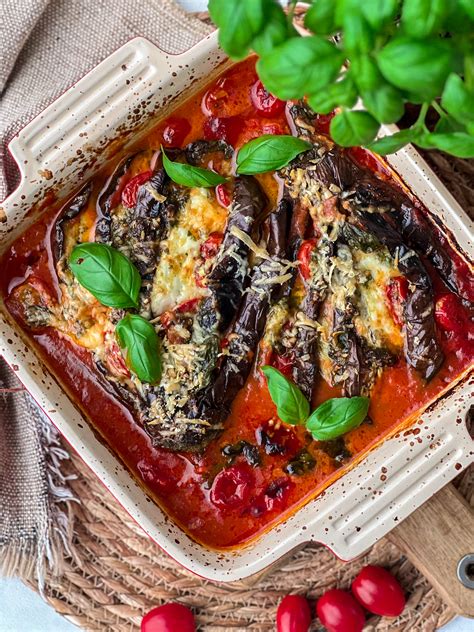 Gevulde Aubergine In Tomatensaus Cookingqueens