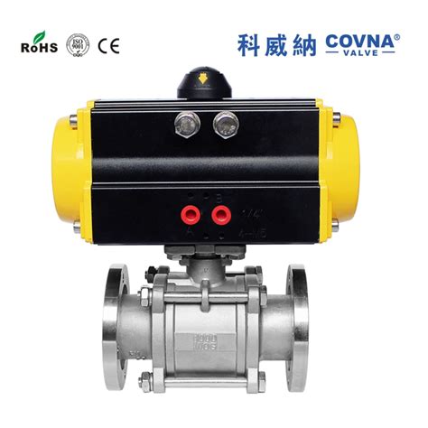 Covna Pneumatic Valve Body Valve Of Stainless Steel 2 Or 3 Ways Ball