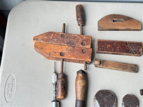 Lot Collection Of Vintage Antique Wood Working Tools Planes