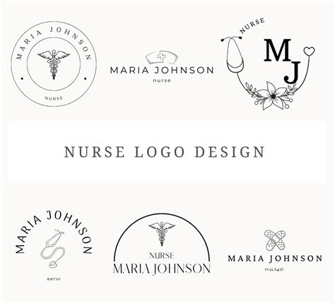 Nurse Logo Design Canva 6 Customizable Nurse Logos Health Work Logo Editable Nurse Logo Business