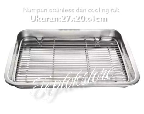 Baki Stainless Nampan Dan Cooling Rak Tempat Pendingin Kue Peniris Makanan Murah Lazada