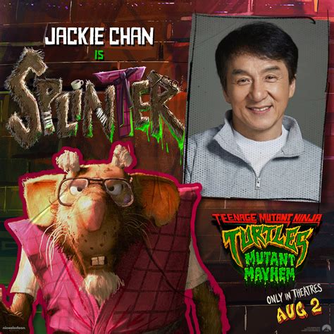 Jackie Chan As Splinter Teenage Mutant Ninja Turtles Mutant Mayhem